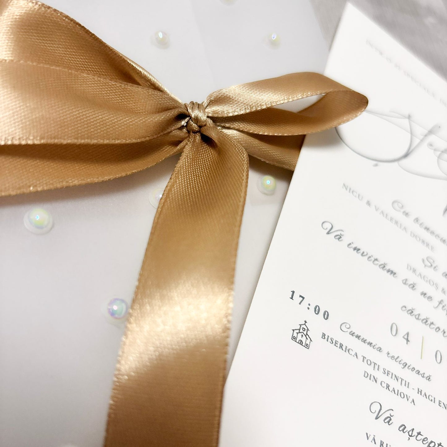Invitații Handmade Nuntă Model Miruna  | Design Elegant