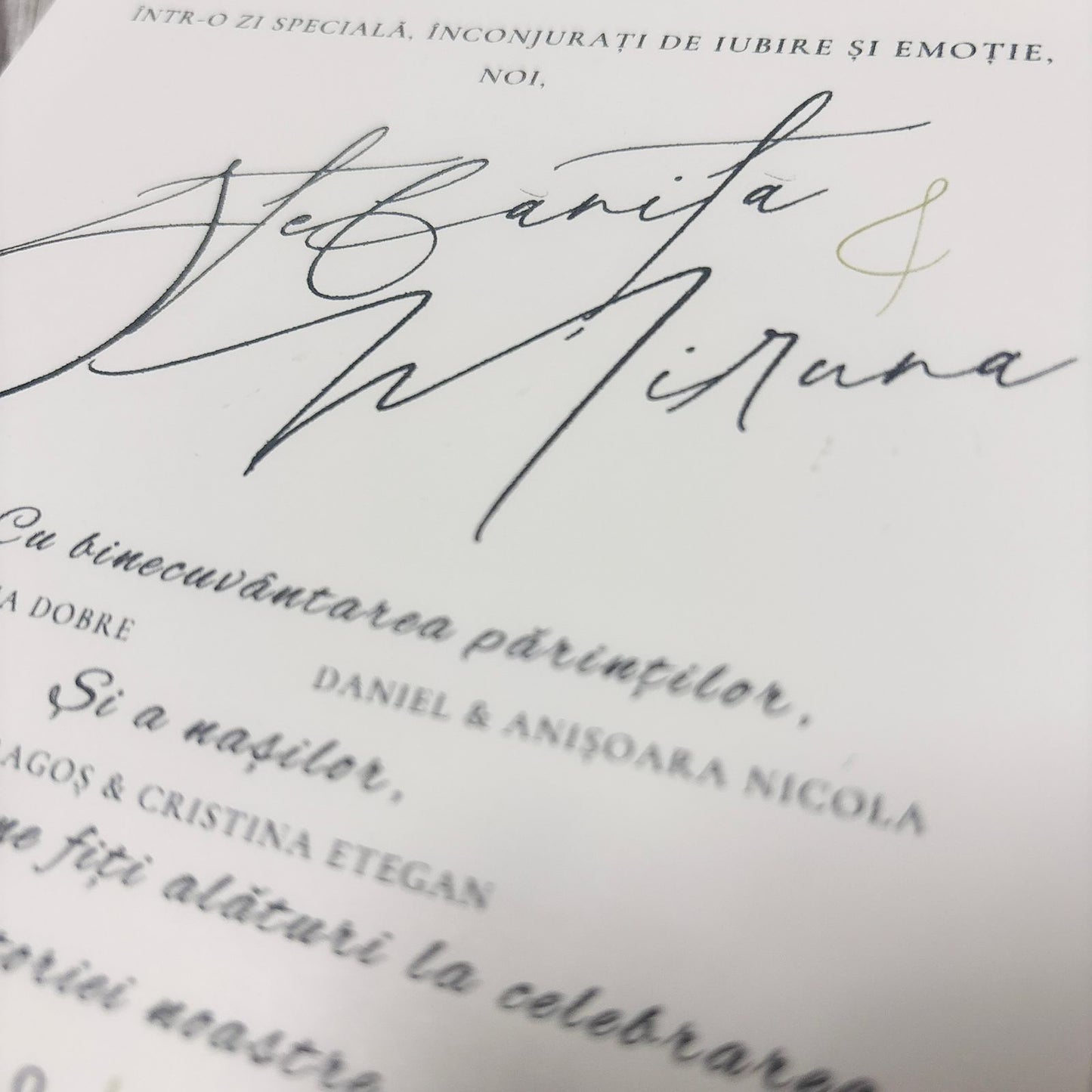 Invitații Handmade Nuntă Model Miruna  | Design Elegant