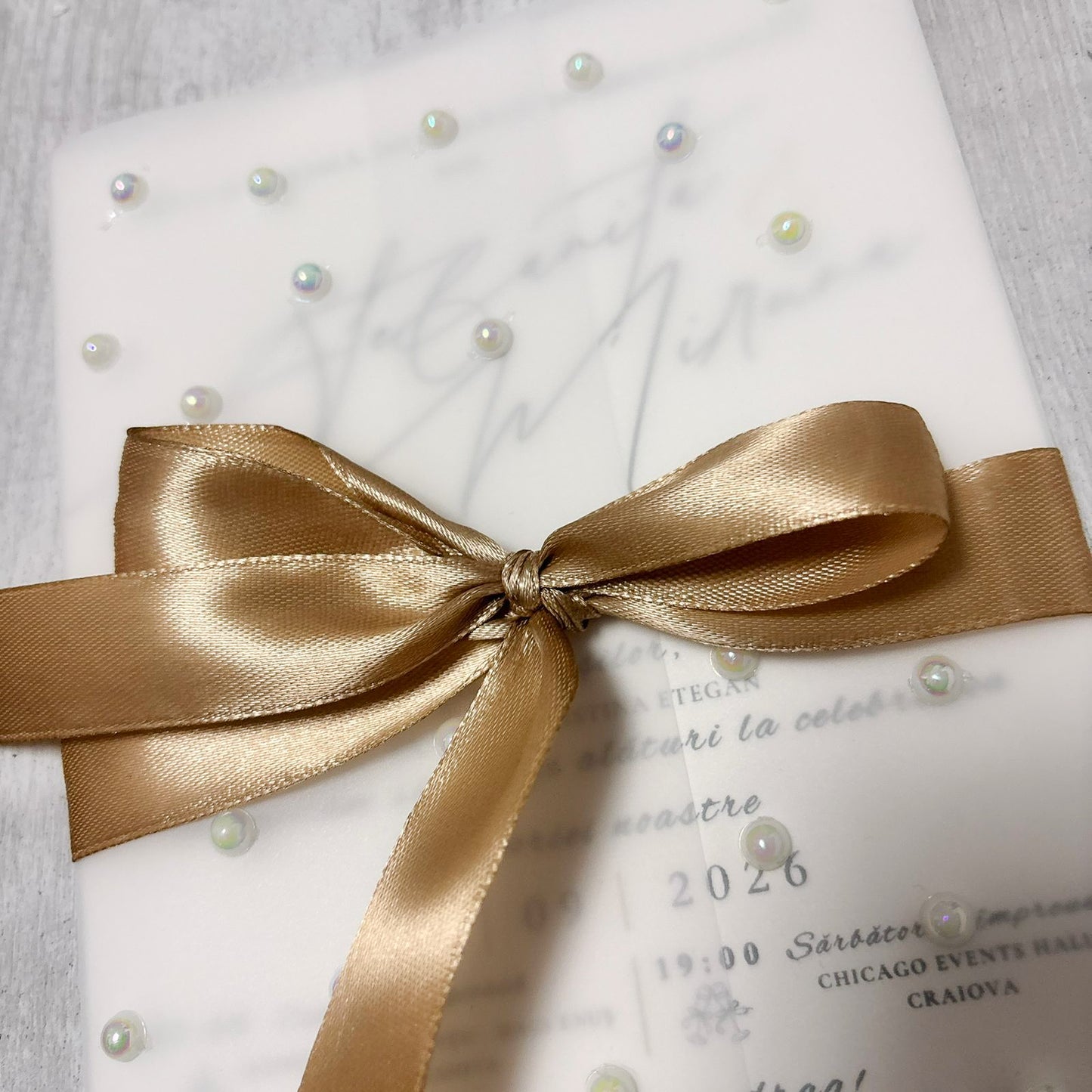 Invitații Handmade Nuntă Model Miruna  | Design Elegant